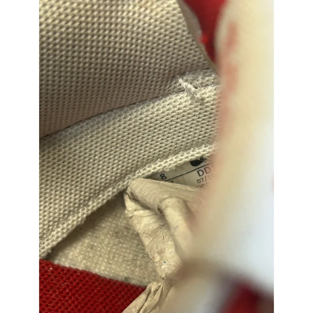 Nike Dunk Low University Red White Sneakers Mens 8 #2459